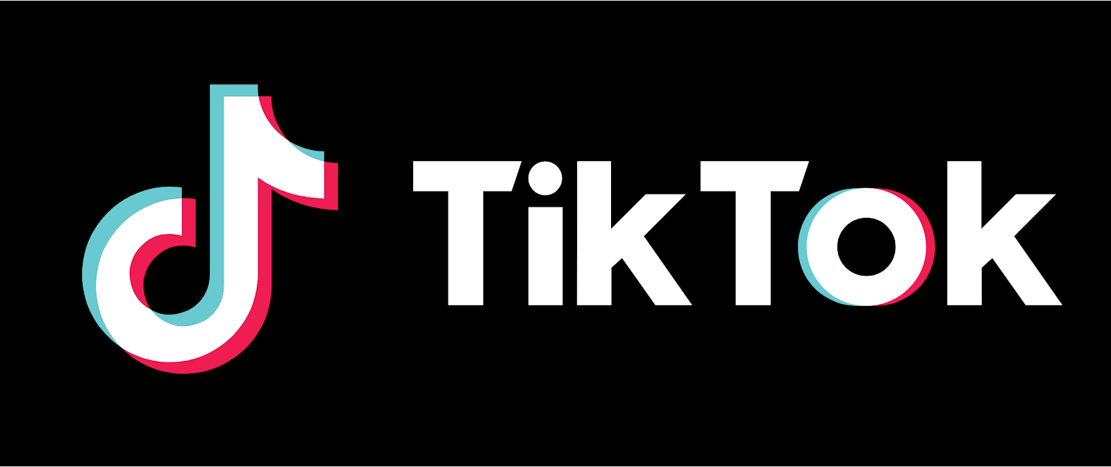 TikTok logo on a black background symbolizing the short-form video platform.
