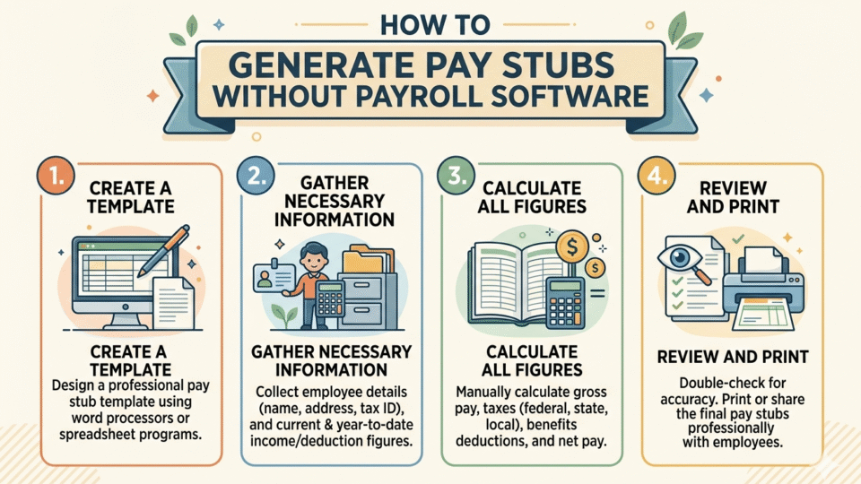 How to Generate Pay Stubs Without Payroll Software