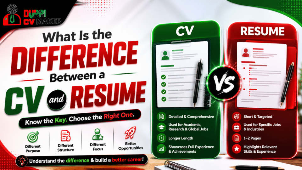 What Is the Difference Between a CV and a Resume