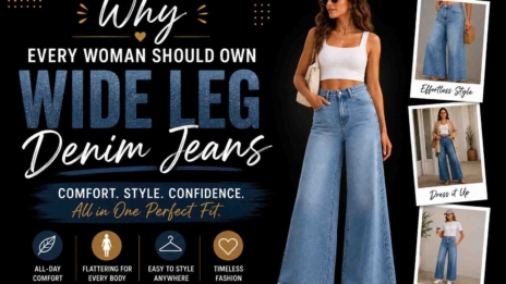 Wide Leg Denim Jeans