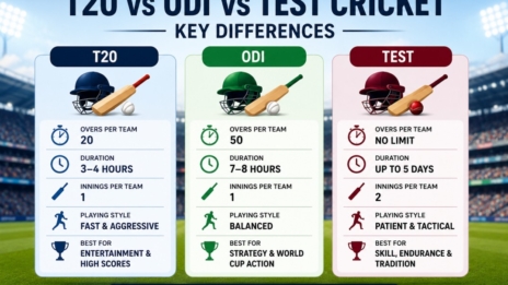 T20 vs ODI vs Test Cricket: Key Differences