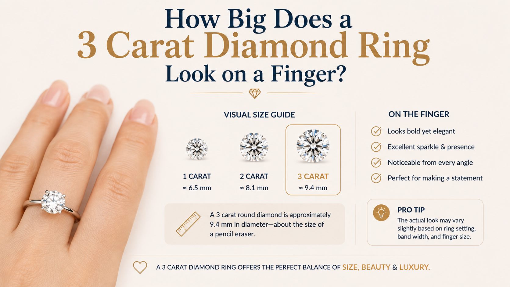 3 carat diamond ring