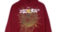 Sp5der Logo Hoodie Maroon