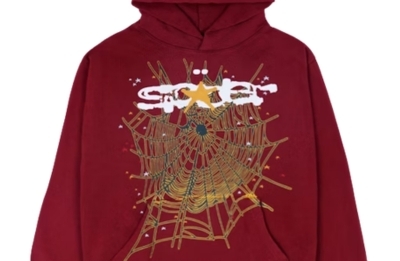 Sp5der Logo Hoodie Maroon