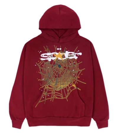 Sp5der Logo Hoodie Maroon