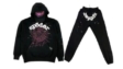Sp5der 22ss Classic Flame Logo–Black Tracksuit