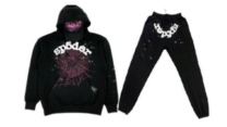 Sp5der 22ss Classic Flame Logo–Black Tracksuit